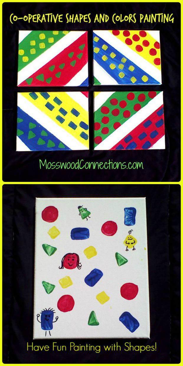 Co-operative Shapes and Colors Painting Co-operative Shapes and Colors Painting #mosswoodconneections #groupartprojects #artprojects