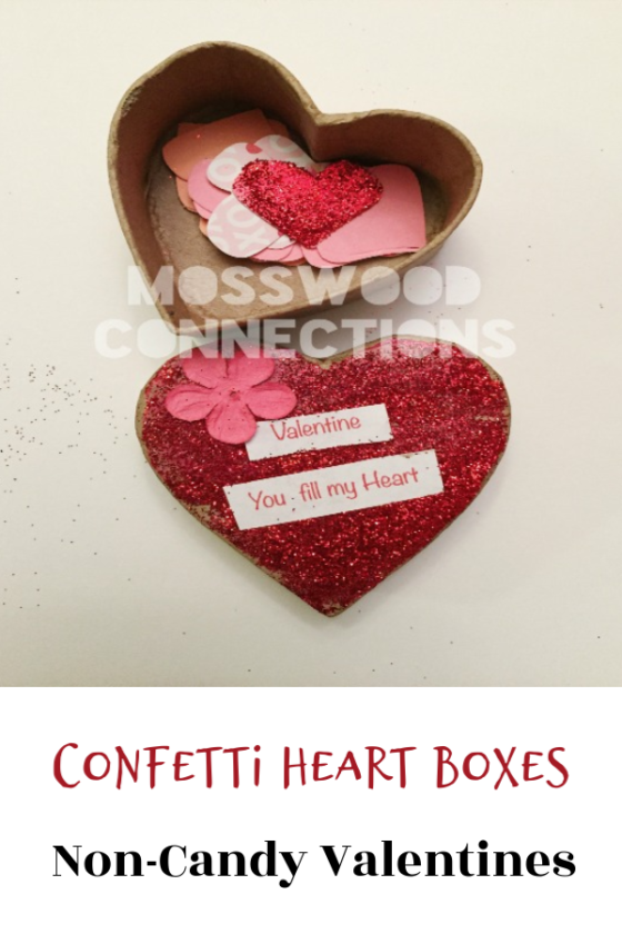Confetti Heart Boxes NonCandy Valentines Mosswood Connections