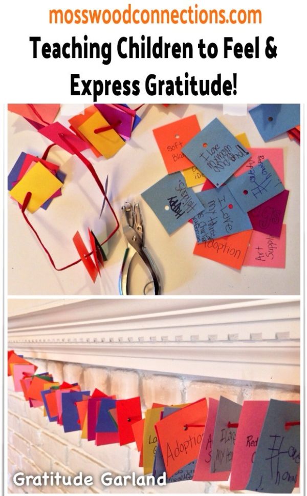 Gratitude-Garland-Teaching-Children-to-Feel-and-Express-Gratitude Gratitude Garland; Teaching Children About Expressing Gratitude #mosswoodconnections #gratitude #gratitudeactivity #parenting