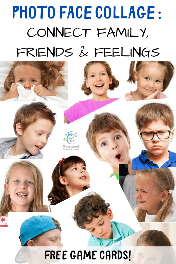 Photo Face Collage: A Social Skills Activity for Recognizing Feelings #mosswoodconnections #autism #recognizingfeelings #faces 