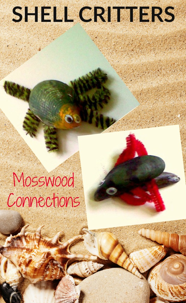 Shell Critters Craft Project Shell Critters Craft Project #mosswoodconnections #craftsforkids #shellart