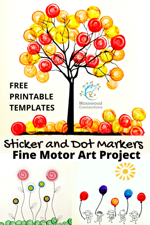 Sticker and Dot Markers Fine Motor Art Project #mosswoodconnections #pincergrip #keepthekidsbusy #finemotor #dotmarkers #stickerfun Sticker and Dot Markers Fine Motor Art Project #mosswoodconnections #pincergrip #keepthekidsbusy #finemotor #dotmarkers #stickerfun
