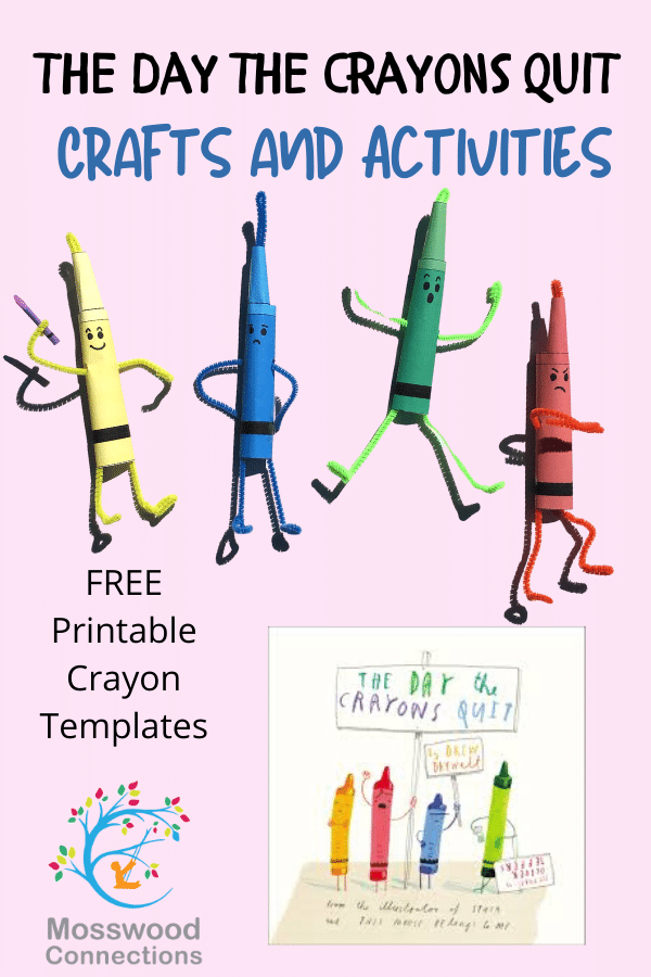 The Day the Crayons Quit Crafts and Activities - explore feelings and conflict management #mosswoodconnections #picturebooks #crafts #literacy #socialemotional #emotionalintelligence The Day the Crayons Quit Picture Book Activities #picturebooks #mosswoodconnections #literacy #DrewDaywalt