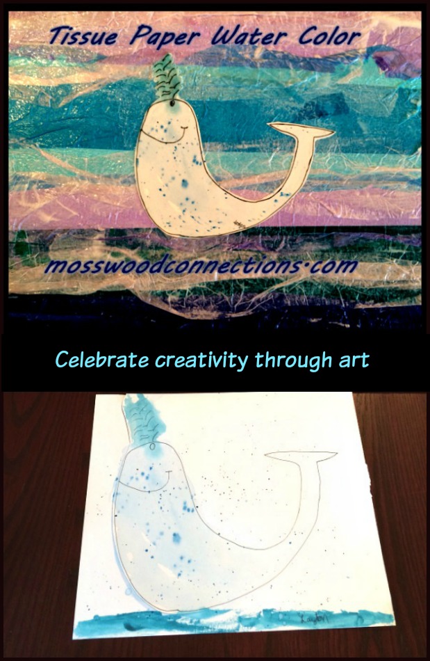 Tissue Paper Water Color Art Project Tissue Paper Water Color Art Project #mosswoodconnections #tissuepapercrafts #artproject #watercolor