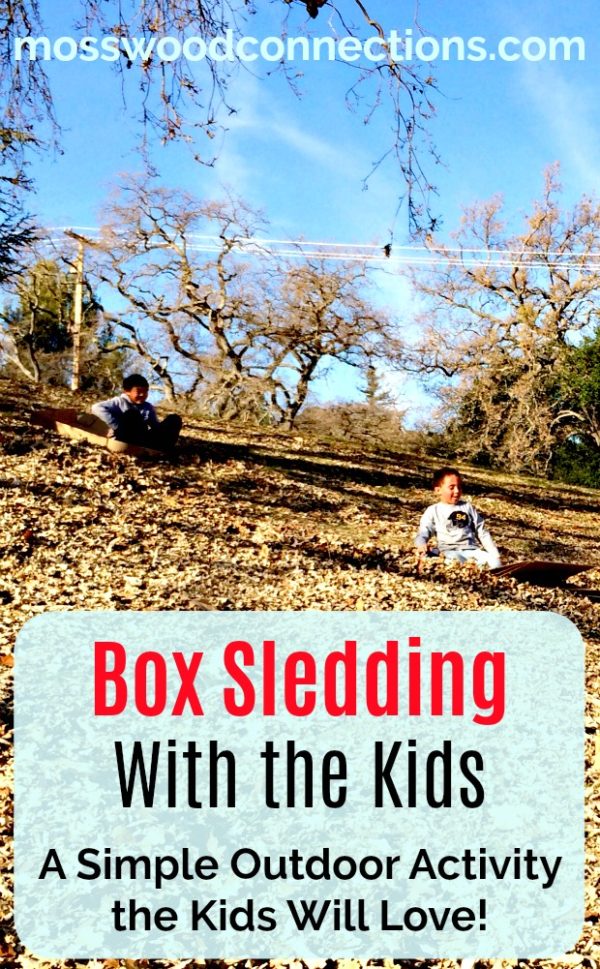 Box Sledding With the Kids Yesterday the Magic Arrived in Large Cardboard Boxes: Going Box Sledding With the Kids! #outdoorfun #parenting #grossmotor #mosswoodconnections