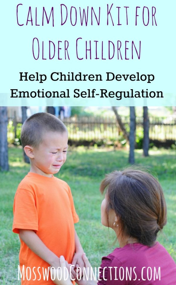 Calm Down Kit for Older Children; Developing Emotional Self-Regulation Pin Calm Down Kit for Older Children Help children learn how to self-regulate their emotions #mosswoodconnections #sensory #autism #SPD