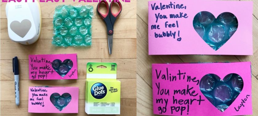 Easy Peasy Bubble Wrap Valentines #Valentines #non-candyvalentine #mosswoodconnections #sensory