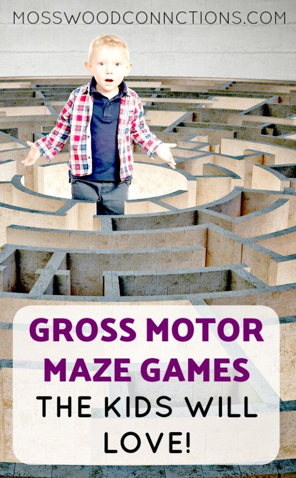 GROSS MOTOR MAZE GAMES THE KIDS WILL LOVE! GROSS MOTOR MAZE GAMES THE KIDS WILL LOVE! #mosswoodconnections #mazes #grossmotor #sensory