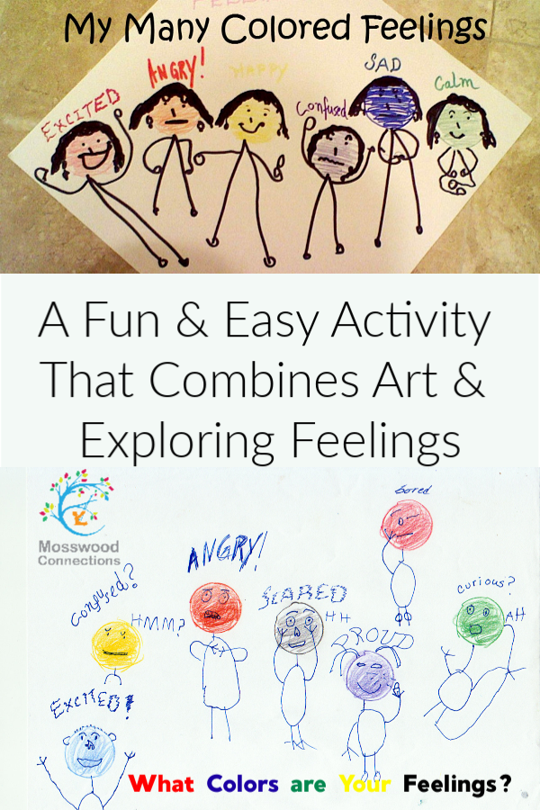 My Many Colored Feelings – A Fun Easy Art Activity to Help Children Recognize and Express Their Feelings Children will love to explore their emotions with the My Many Colored Feelings social skills activity. #mosswoodconnections #autism #activelearning #socialskills #feelings