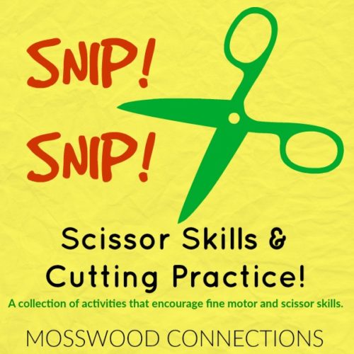 Scissor Skills & Cutting Practice! Scissor Skills and Cutting Practice #mosswoodconnections #scissorskills #finemotor #preschool