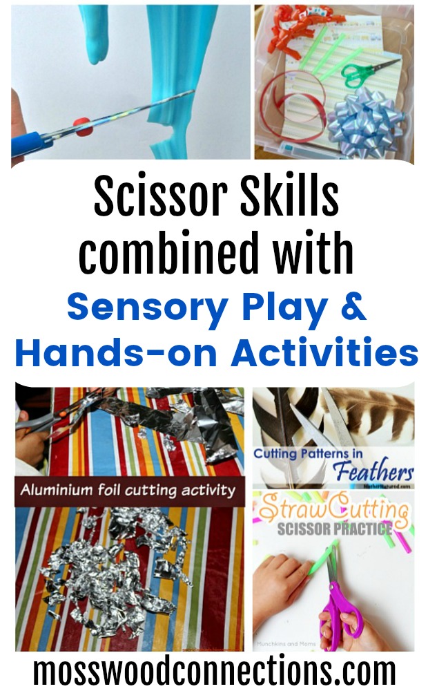 Scissor Skills and Cutting Practice #mosswoodconnections #scissorskills #finemotor #preschool 