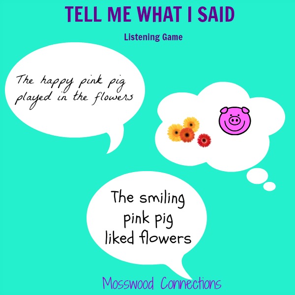 Tell Me What I Said Listening Game #mosswoodconnections #auditoryprocessing #activelearning #listeningskills 
