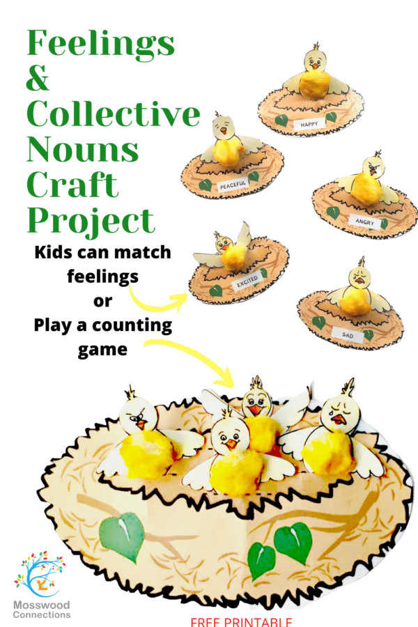A Brood of Chicks Learning Games & Crafts: Creative Collective Nouns #mosswoodconnections #feelings #collectivenouns #educational #homeschooling