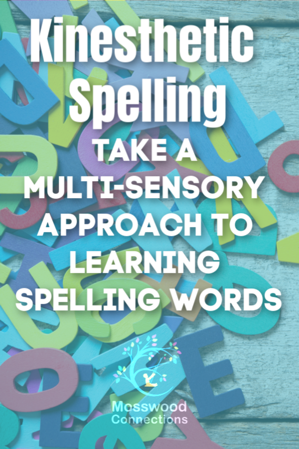 Kinesthetic Spelling Activity: Take a multi-sensory approach to learning spelling words. Active Ways to Teach Spelling Not only are good spelling skills important for writing fluency they also leave an impression on the reader. Take a multi-sensory approach to learning spelling words. #mosswoodconnections #spelling #kinestheticlearning #multi-sensory #activelearning #spellingwords #homeschool #elementaryschool #educational Kinesthetic Spelling Activity: Take a multi-sensory approach to learning spelling words. Active Ways to Teach Spelling #spelling #mosswoodconnections #spelling #kinestheticlearning #multi-sensory #activelearning #spellingwords #homeschool #elementaryschool #educational