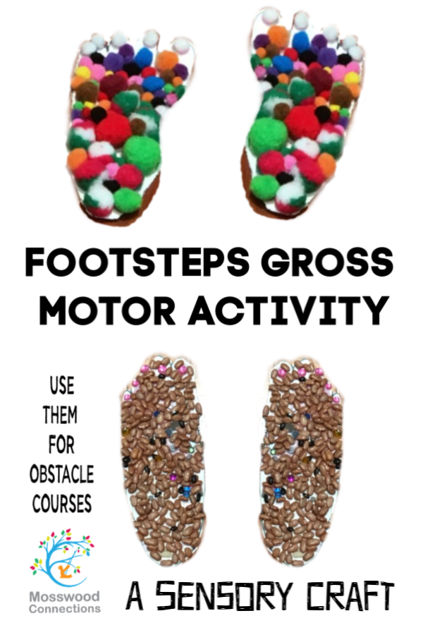 Footprints Sensory Gross Motor Activity #mosswoodconnections