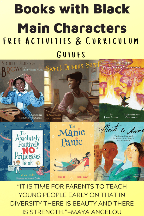  Children's Books with Black Main Characters #mosswoodconnections #diversity #education #literacy #picturebooks #bookunit #teacherguide #lessonplan